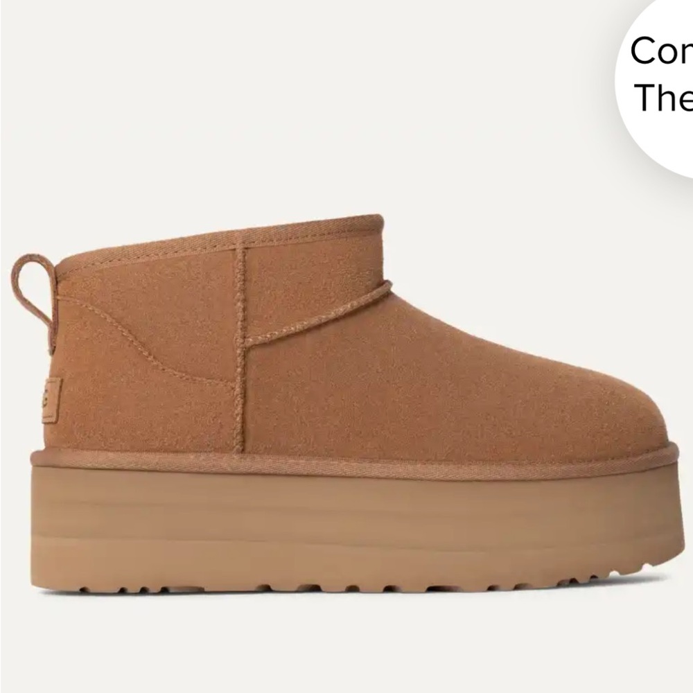 Tan Platform Ankle Boots